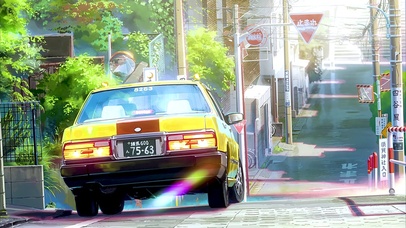 出租车 雨后彩虹