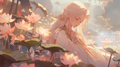 见荷花有好运哦