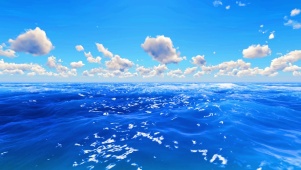 4K 清凉蓝天大海