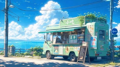 海边小吃车