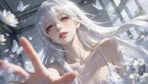 鲜花蝴蝶女孩2