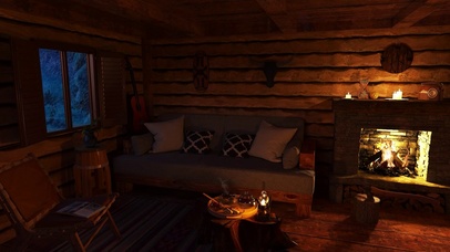 睡在舒适的冬日小屋里