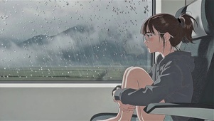 高铁上听雨