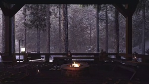 冬天下雪的气氛