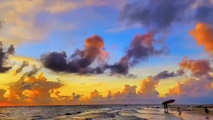 油画般的晚霞