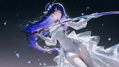 紫发执剑少女雷电将军