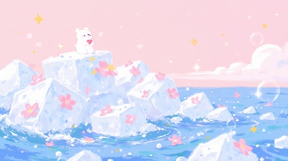 樱花冰屿·小熊的梦幻海岸