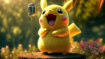 喜欢唱歌的皮卡丘