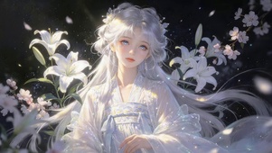 治愈白色系少女