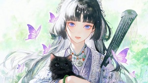 古风美女与猫咪
