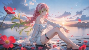 黄昏湖色长腿美女甘露寺蜜璃