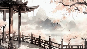 动漫场景 唯美插画