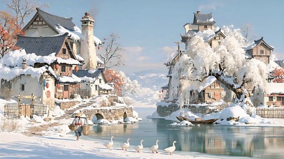 溪岸雪村