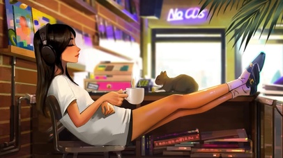 咖啡猫咪少女