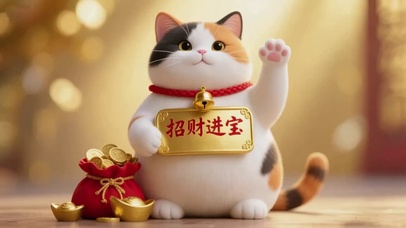 可爱的招财猫咪