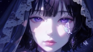 浪漫头纱女孩