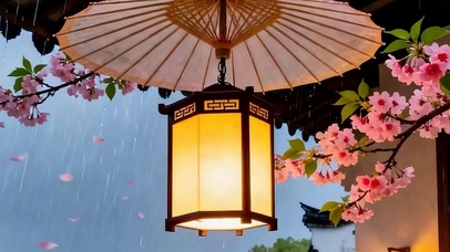 雨天树木带鱼屏