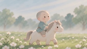 宝宝骑小马