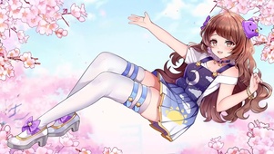 白丝樱花少女