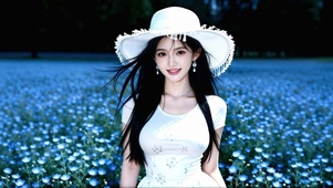 花丛美女