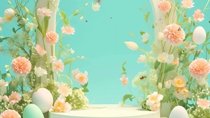 护眼花草树木小清新带鱼屏