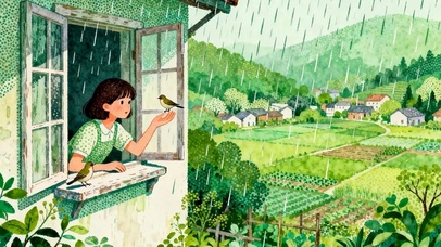 雨天护眼小清新