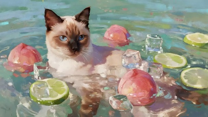 夏日水果猫咪