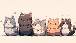 一排猫猫