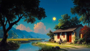 夜晚的乡村