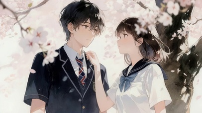 樱花情侣