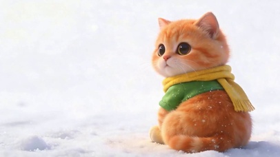雪中猫咪