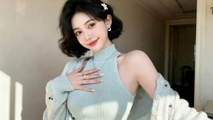 柔光温柔美女