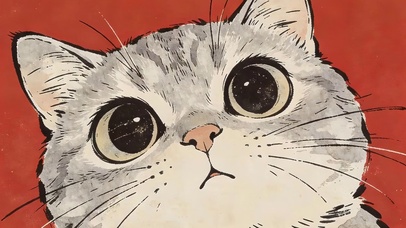 可爱大眼萌猫