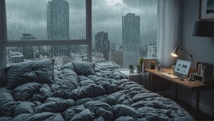 【雨景】傍晚的都市