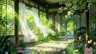 清新古风庭院