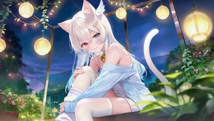 银发猫耳异瞳少女