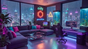 雨夜游戏房间