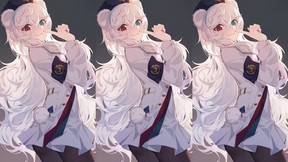 自制：异瞳白毛女