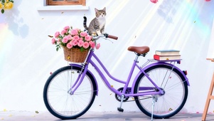 可爱猫咪带鱼屏