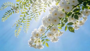 阳光下鲜花