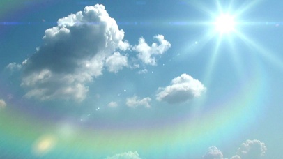 4k 高清 彩虹与飘动的云层