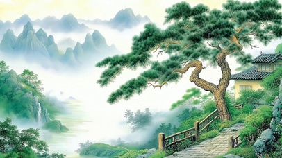 护眼绿景