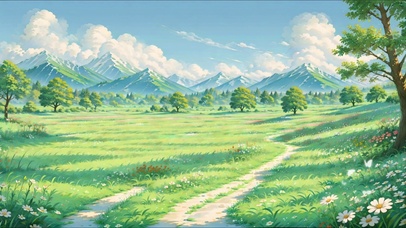 清新护眼郊外小路