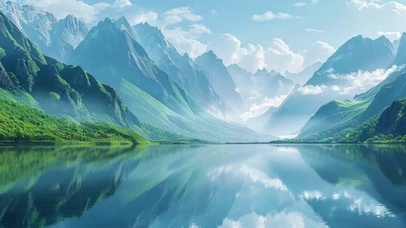 清澈湖水 唯美治愈