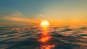 唯美海边初日