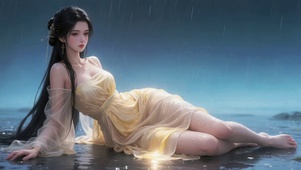 雨中小白-4k