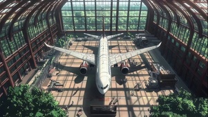 阳光透明飞机航站楼