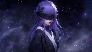 蒙眼少女