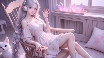 秀丽音乐女孩高清4k