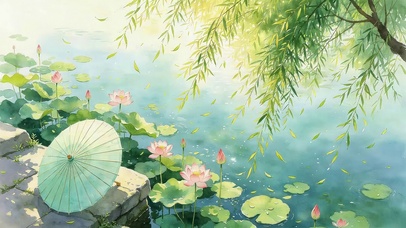 夏日湖边